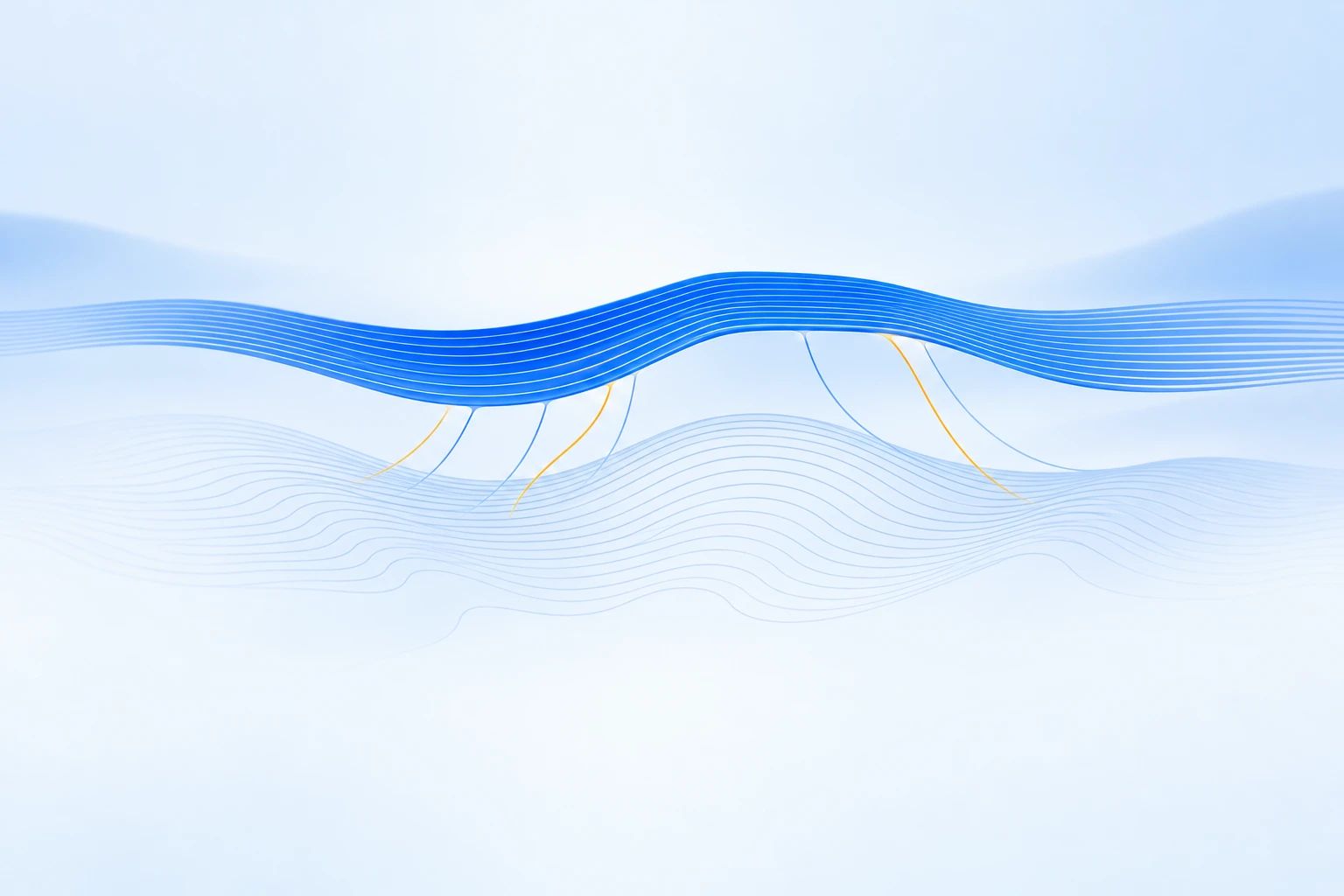 Abstract layers of lines, with faded older lines bridging up into a brighter continuous layer.